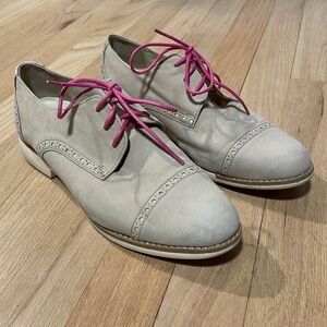 Cole Haan Women's Gray Flats with Pink Laces